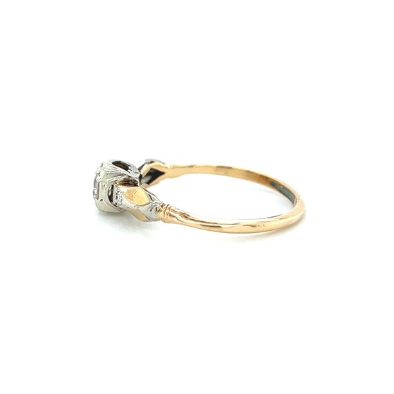 Vintage 14K Two-Tone Gold .41ct Transitional Cut … - image 7