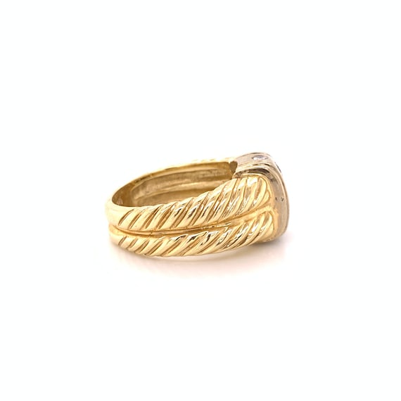 Vintage 14K Yellow Gold .25ctw Diamond Rope Twist… - image 9