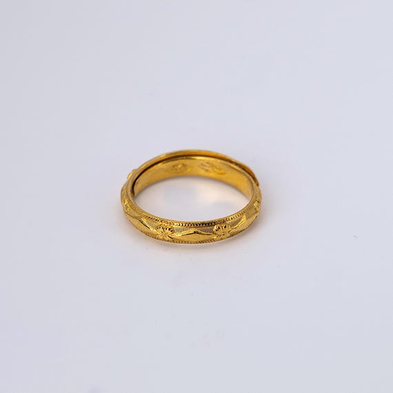 24k .999 Solid Yellow Gold Adjustable Asian Band