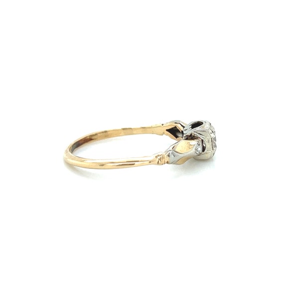 Vintage 14K Two-Tone Gold .41ct Transitional Cut … - image 8