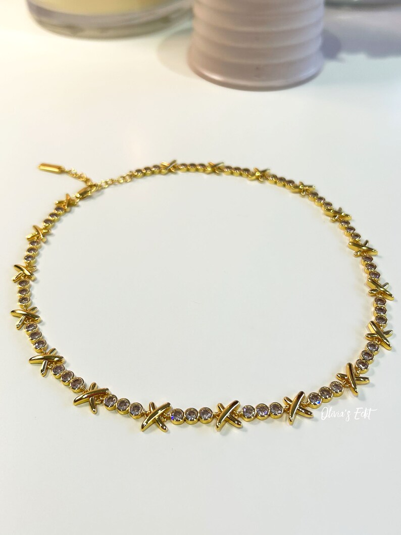 Gemma Owen Necklace Love Island XO Gold Collar Necklace Etsy
