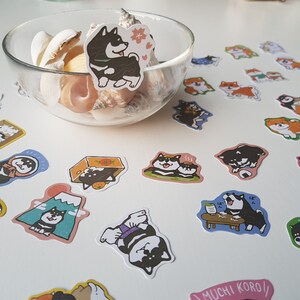 Happy Shiba Dog sticker collection - 30 pieces