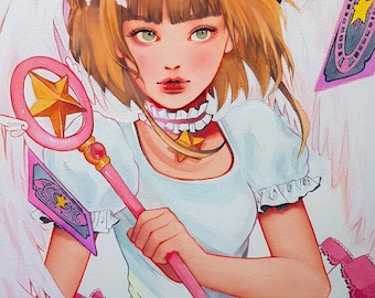 Sakura The Cardcaptor- Watercolor Painting