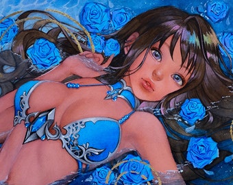 Sapphire- Original Watercolor Painting