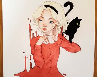 Sabrina the Witch - Watercolor Painting