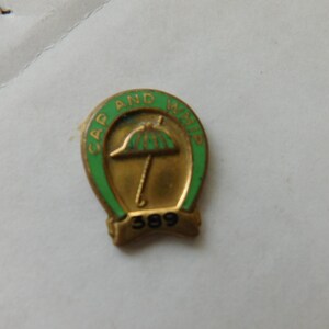 Equestrian pin or tie tack-Vintage cap and whip pin-Jockey-Racetrack-horseracing-Antique-very rare-Horse racing lovers gift-stocking stuffer
