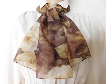Vintage ascot-cravat-jabot-scarf-scarf top-Gorgeous neutral colors-very elegant-Edwardian-Victorian-unisex-great gift-stocking stuffer