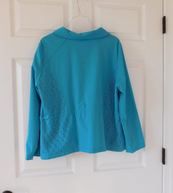 Ruby Rd Blue Zip-Up Jacket: Petite Large, Drawstr… - image 2