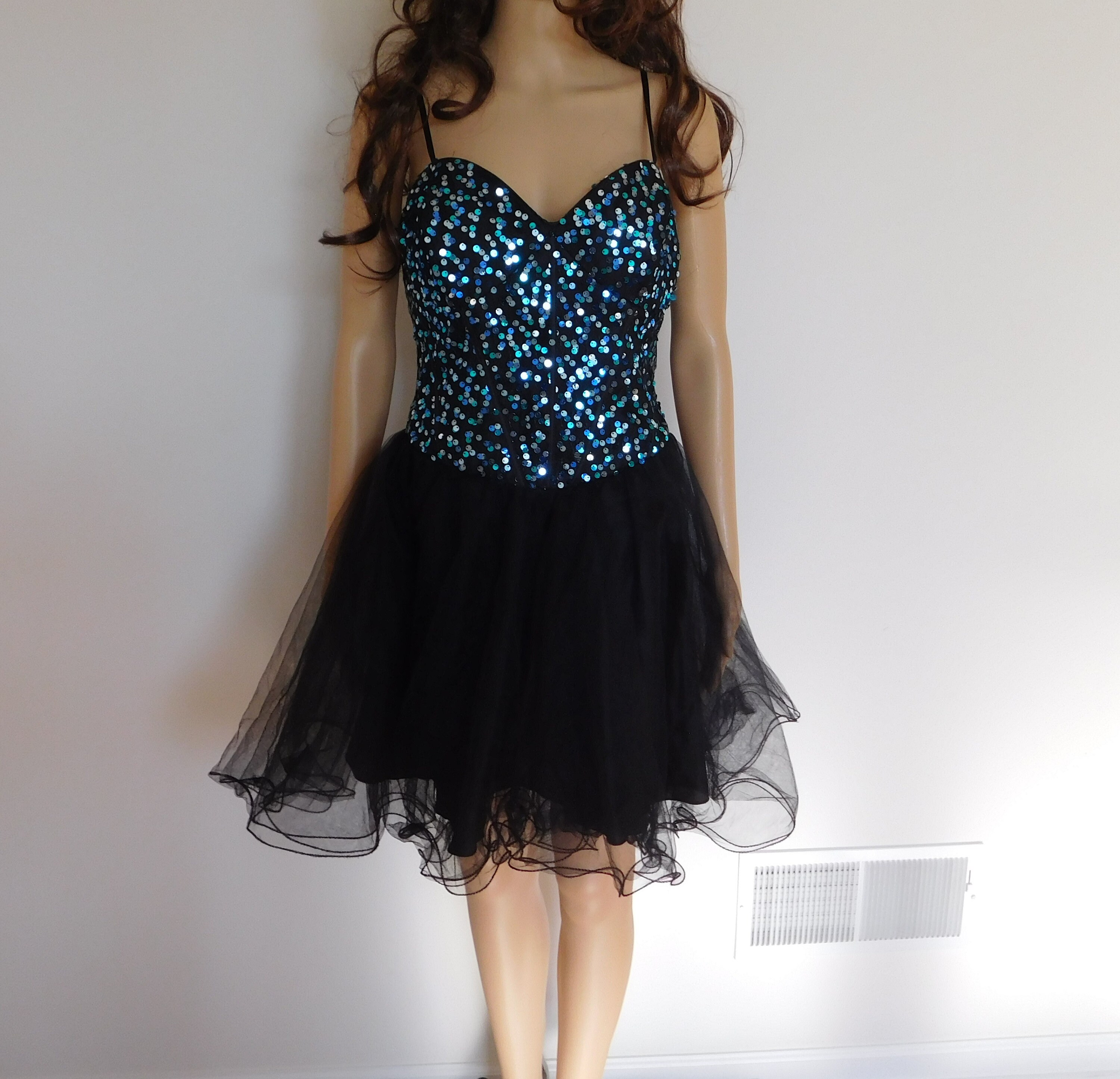 glitter prom dress short A-line Off-the-shoulder Sparkly Cute Homecoming Dress Short Prom Dress –  SELINADRESS