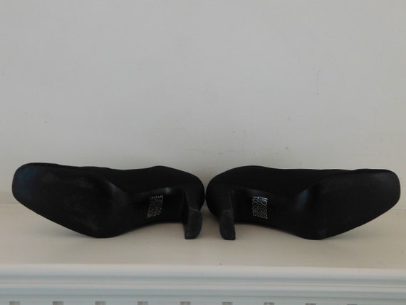 Black Fabric Pumps: Mootsies Tootsies Dress Heels, Size 6.5 - Etsy Israel