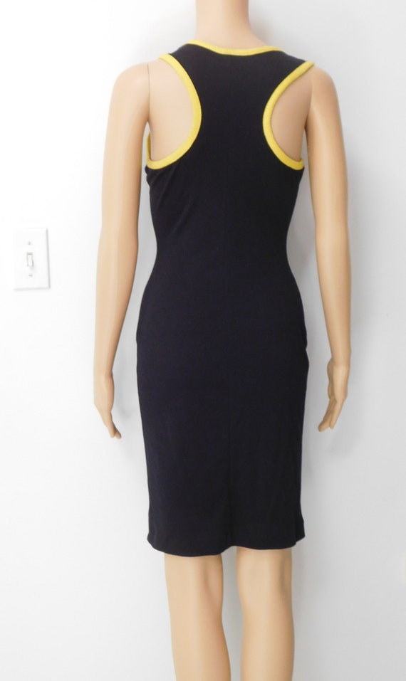 Little black dress-detachable peplum-scoop neck-y… - image 4