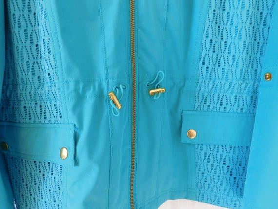 Ruby Rd Blue Zip-Up Jacket: Petite Large, Drawstr… - image 5