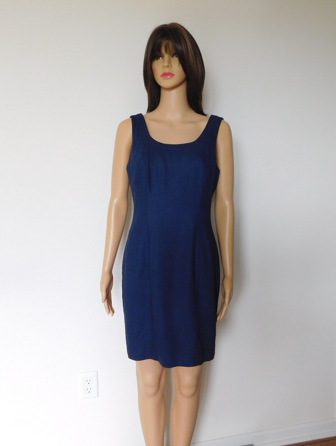 Vintage Academia Jumper Dress-navy Blue-preppy From the - Etsy