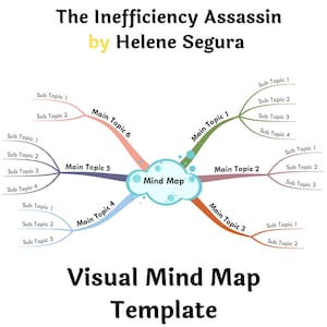 The Inefficiency Assassin by Helene Segura- Book Summary Visual Mind Map (+Template)