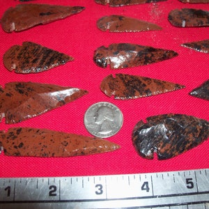 1 Mecca Obsidian Arrowhead per lot. About 2 inches