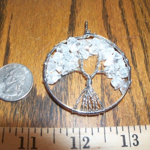Chakra Tree of Life pendant quartz gemstone crystal pendant