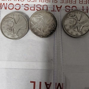 1 Canadian Canada Quarter 80% silver. Pick your choice of year