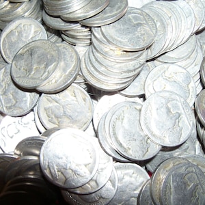 Buffalo nickel. Date not readable