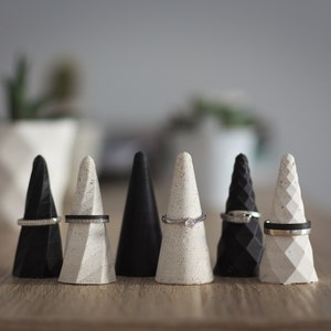 Original Concrete Ring Holder - Jewelry and Wedding Band Stand