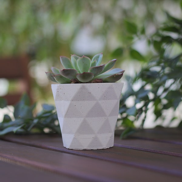 Petit pot à fleur en béton / Jardinière / Pot pour cactus et succulentes