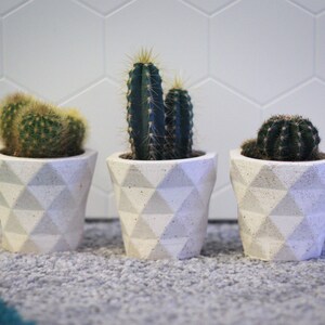 Succulent planter geometric / Concrete indoor planter image 10