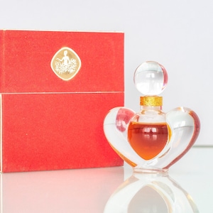Vintage FAROUCHE Nina Ricci, Lalique Crystal  Bottle PARFUM/ Extrait  1/2 fl.oz/ 15 ml  Rare French Perfume 70s , Gift Idea