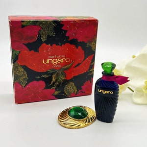 Ungaro by Emanuel Ungaro 7,5 ml/0,25 fl.oz PARFUM and Brooch ,Vintage 90s, Women's fragrance, Pure Perfume,  Gift Idea , France Paris