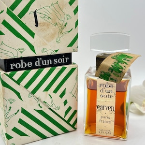 Vintage Carven Robe d&#39;un Soir Parfum Extrait 60ml - 1947 French Evening Fragrance for Women, Antique Perfume Bottle