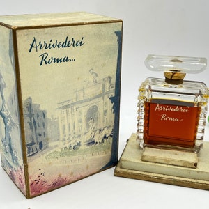 Arrivederci Roma... (Addio a Roma...) EMEF, 30 ml/1 oz, Profumo, Difficile da trovare, Vintage anni &#39;50, Prodotto in Italia, Roma