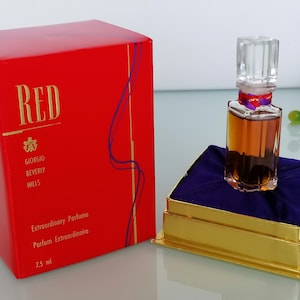 Red Giorgio Beverly Hills (1989) Parfum/  Extrait  1/4 fl.oz / 7,5 ml Splash  Sealed Vintage Women&#39;s  Fragrance