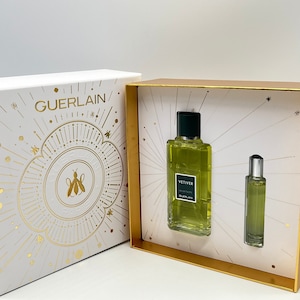 Vintage Vetiver Guerlain  Eau de Toilette Gift Set  100ml  and 10 ml Spray ,Luxury Christmas Gift for Him, Original Box