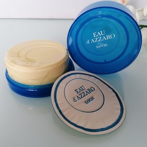 Vintage Parfüm Seife Eau d&#39;Azzaro 100 g/3,5 oz in Dish Rare Vintage 1980s Seifen Bar für Frauen