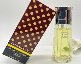 Herrera for Men (1991) After Shave 100 ml/3.4 fl.oz , Natural Spray , Vintage Men's Fragrance, USA , New York ,Gift Idea