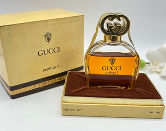 Vintage Gucci Parfum 1, 1974 Perfume italiano, regalo sellado de 30 ml para ella