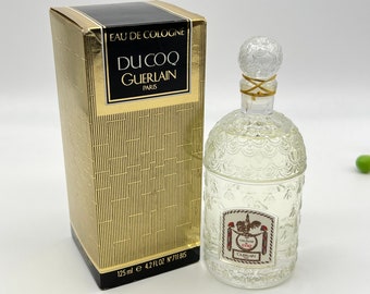 Vintage Guerlain Du Coq Eau de Cologne 125ml Bee Bottle 1980s Sealed collectible gift”