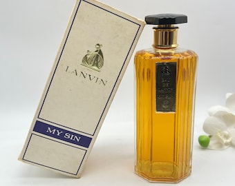 MY SIN  Eau de Lanvin (1924) Eau de Toilette 220ml/7,4fl.oz   Raro Vintage  60's , Women's Fragrance , France ,Paris , Gift Idea