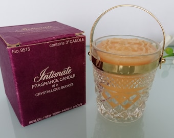 Revlon Intimate Fragrance Candle in a Crystallque Bucet  3'' Candle