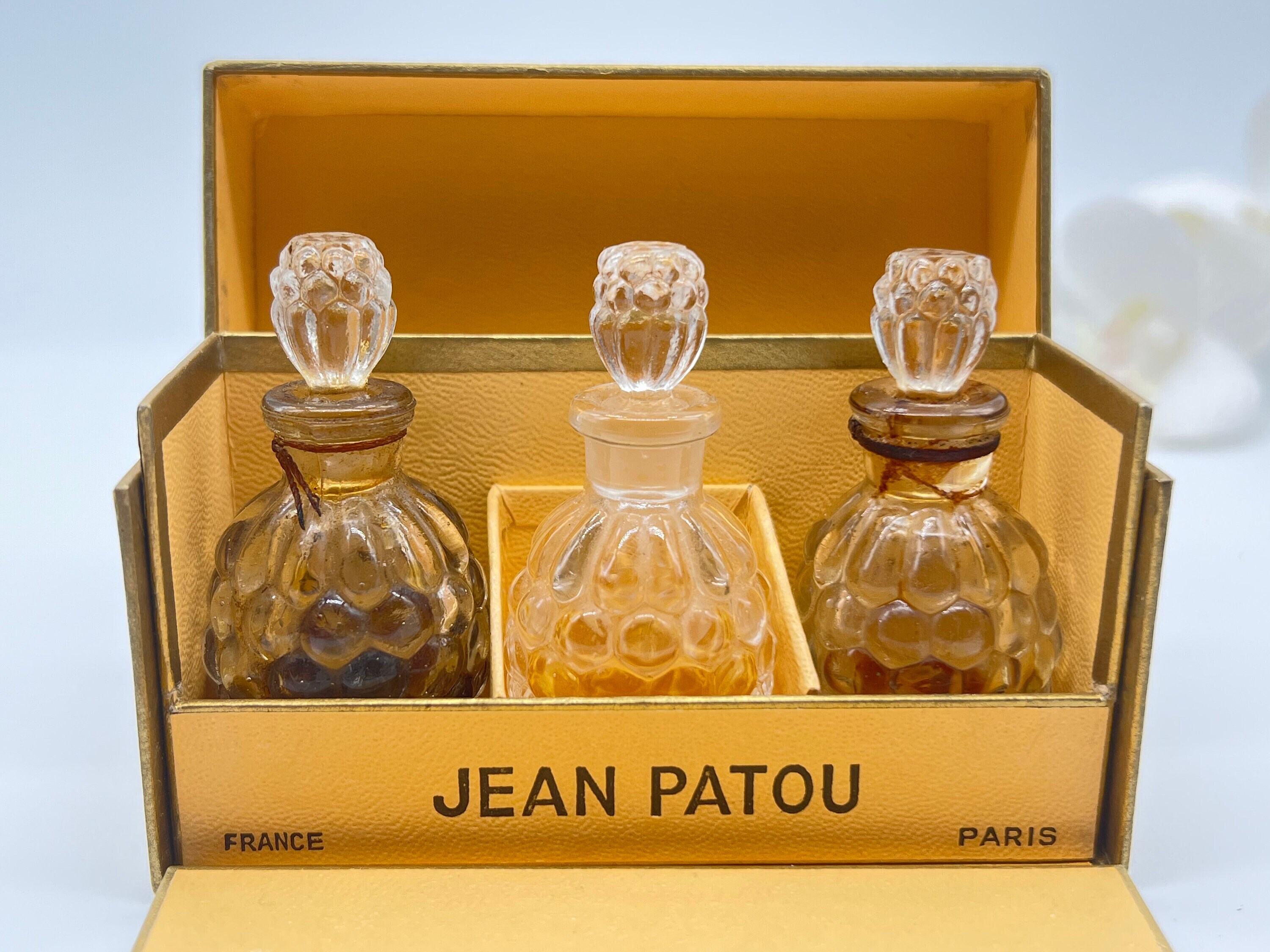 JEAN PATOU Parfum Set X3 Miniature Vintage 1940s to 1950s Amour