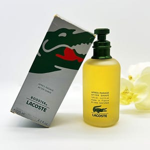 Rare  Booster Lacoste  After Shave 125 ml, Vintage 90s Men&#39;s Perfume, Made in France, Gift Idea for Him