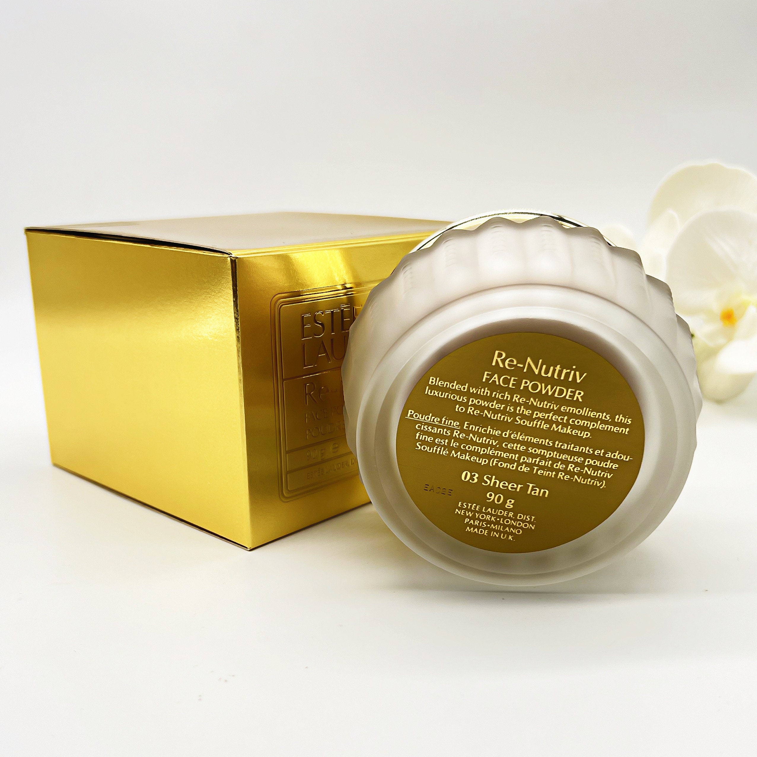 Vintage ,estee Lauder ,face Powder Re-nutriv , 03 Sheer Tan , 3oz