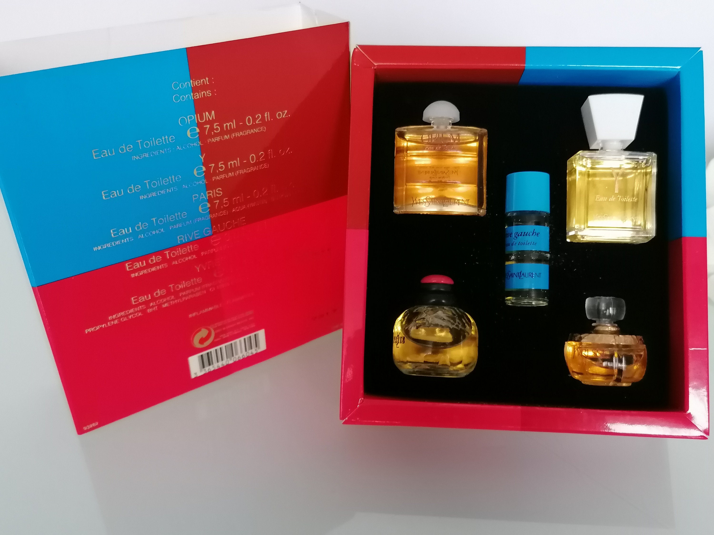Vintage Yves St Laurent Collectible Set X 5 Miniatures ,opium