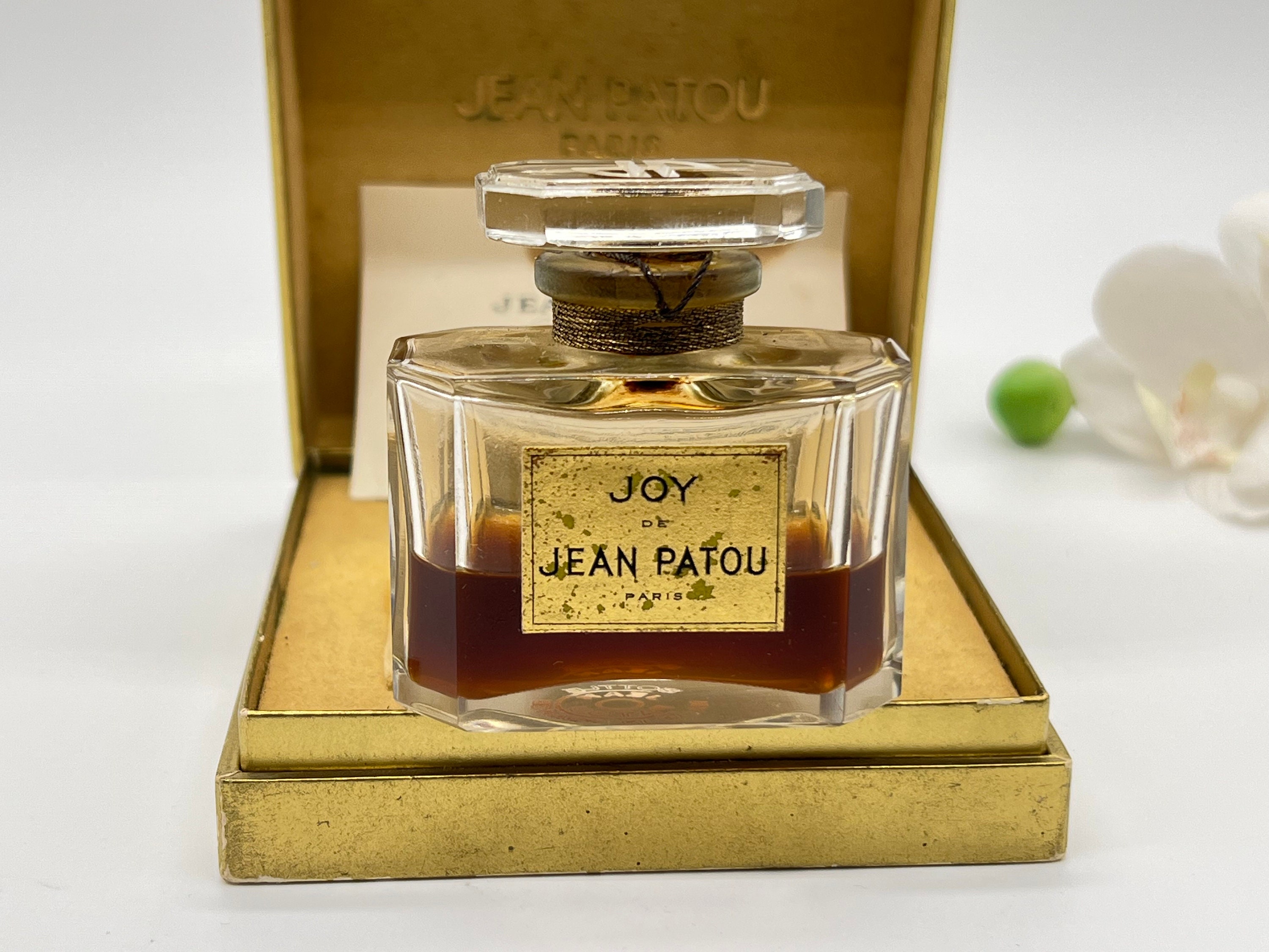 Vintage Mini JOY de Jean Patou Paris Black Art Deco Glass Perfume Bottle  Only
