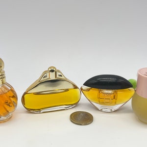 Miniature Perfumes 4 x 8 ml Eau de Toilette Without box , Lot Mini Perfume 90s , Small Bottle , samples