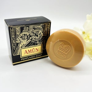 Vintage perfumed Soap AMUN  150g  or 5.3 oz , Bath soap for Women 80s, Fragrance by Mulhens made in Germany , Gift Idea