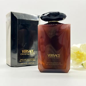 Perfumed Shower Gel, Crystal Noir 200 ml/6.8 fl.oz, Rare Vintage distributed by GIVER Made in Italy, Gift Idea for Her