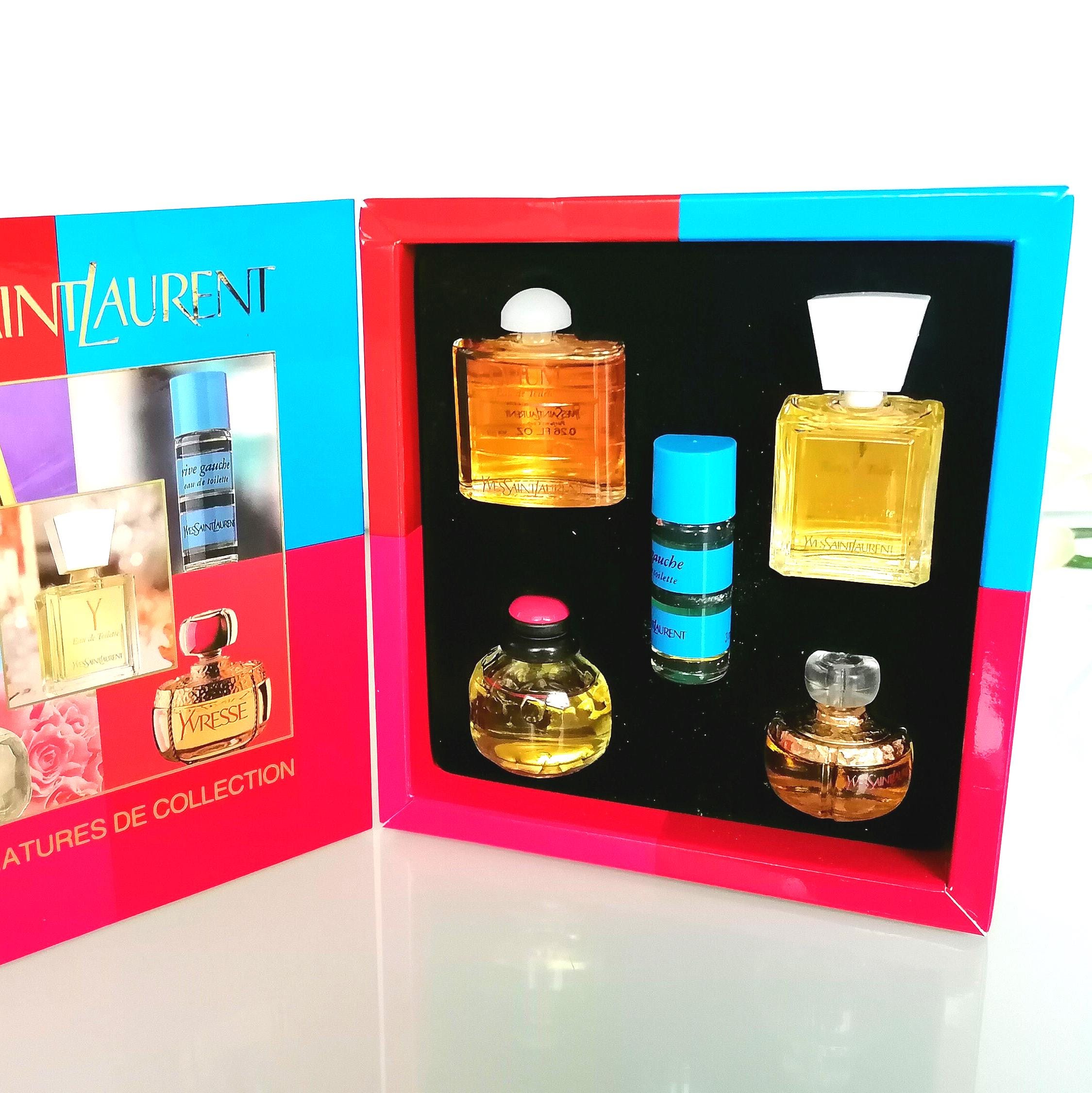Ensemble de parfums miniatures vintage Yves St Laurent, cadeau de
