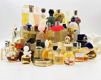 Lot of 43 Miniature Perfume ,Different Fragrance, Various Brands, Collectible Miniature Perfumes 80s/90s. vintage perfume samples. Gift Idea