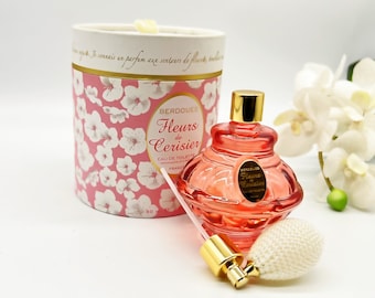 Fleur de cerisier, parfum Berdoues 80 ml, fleur de cerisier EDT pour femme, parfum floral fruité, ancien produit discontinué, neuf dans sa boîte, idée cadeau