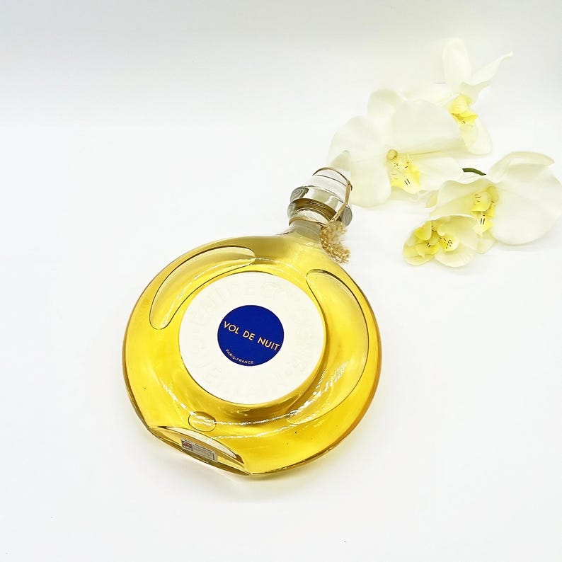 Rare 1950s Guerlain Vol de Nuit Perfume 500ml Sealed Bottle with Box , Vintage Eau de Cologne , Collectible French Perfume ,Flacon Montre image 9