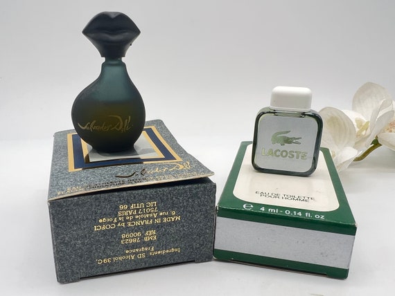Lot of 4 Perfumes Miniature Lacoste Original Lalique 